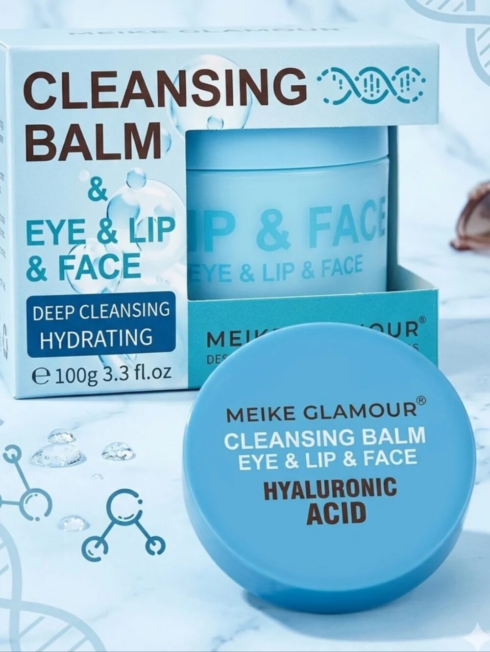 Cleansing Balm Eye & Lips & Face- Hyaluronic Acid